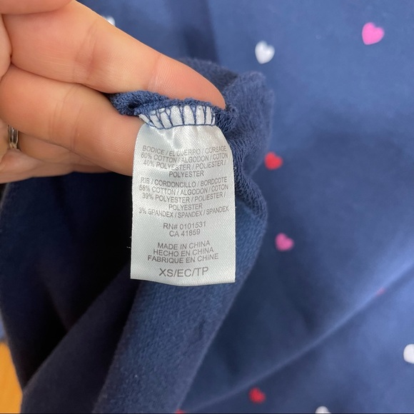 Mighty Fine, Oversized Cropped Sweater, Size XS.  Excellent condition. Hearts - Picture 5 of 5